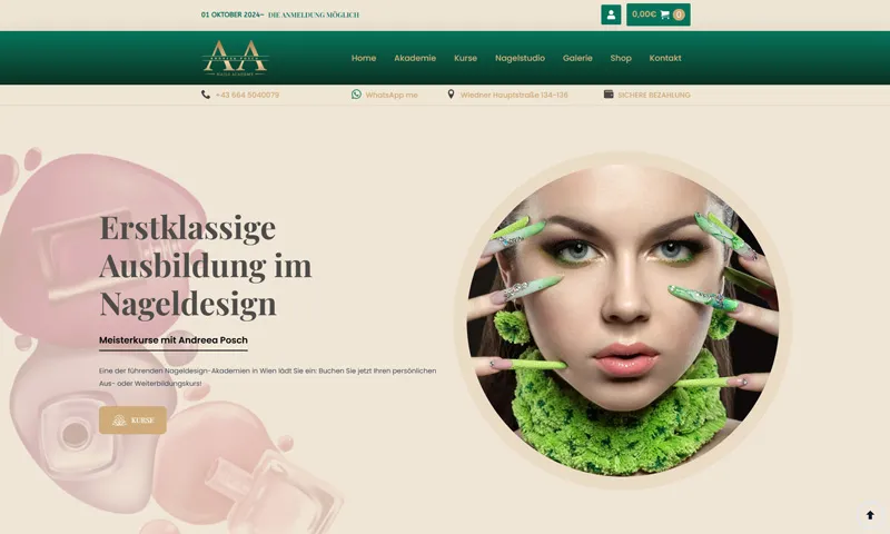 Website von Andreea Nails Academy