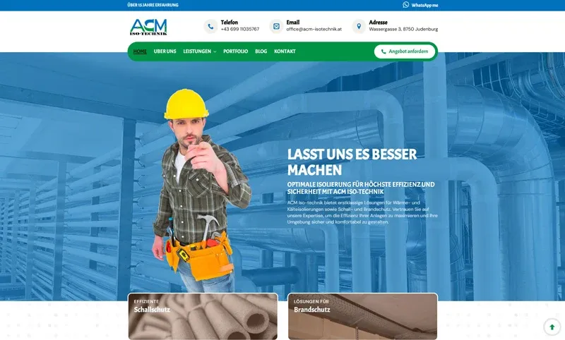 Website von ACM Isotechnik