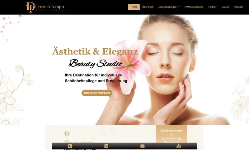 Website von Dani's Beauty Line