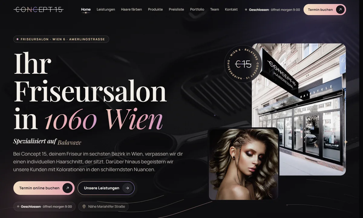 Website von Concept15