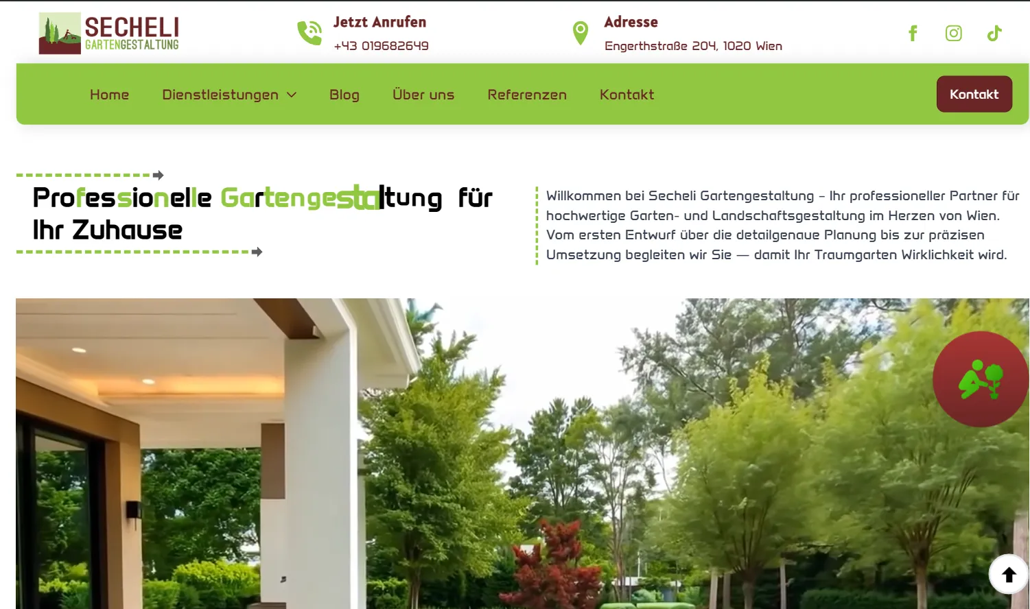 Website von Secheli Gartengestaltung