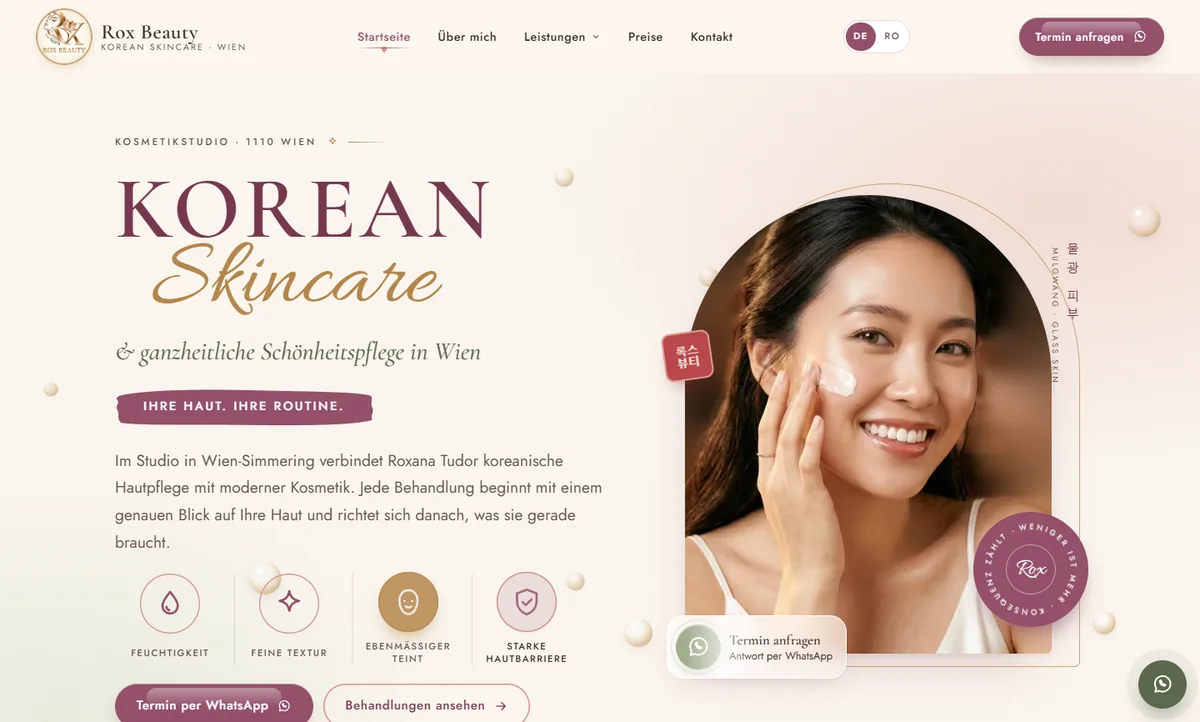 Website von Rox Beauty