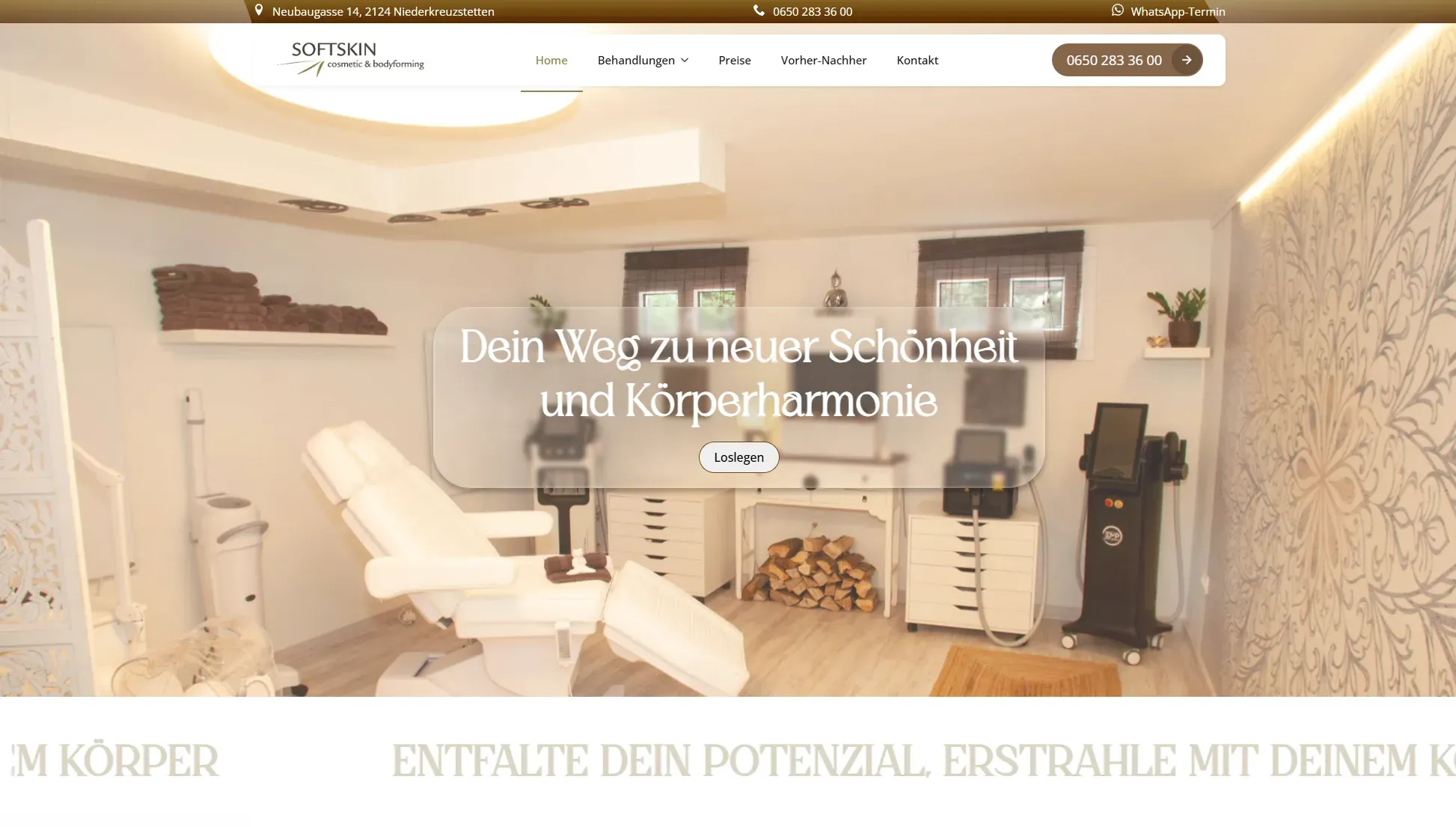 Website von Softskin